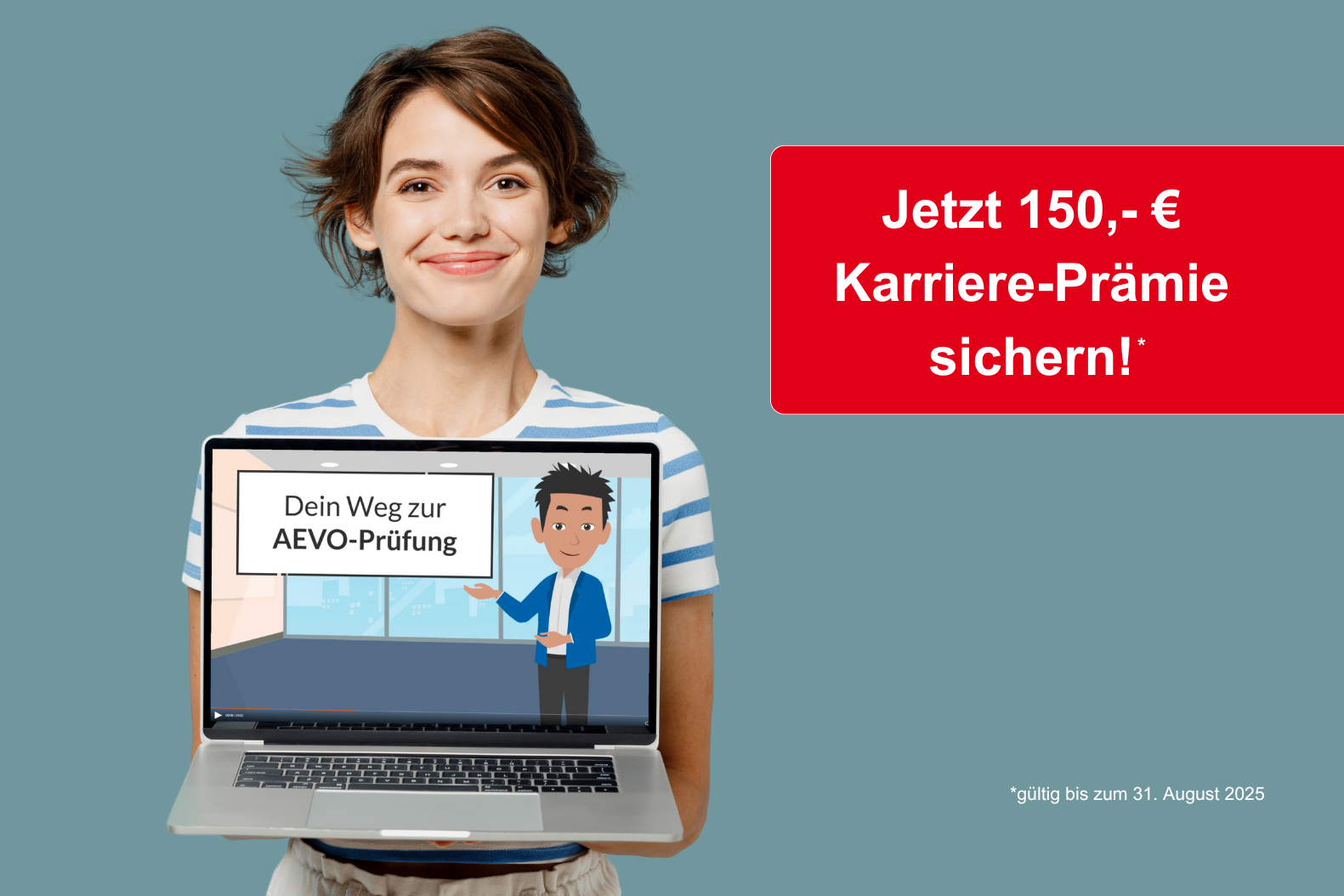 AEVO-Kurs Aktionsbanner: Jetzt 150,-€ Karriere-Prämie sichern
