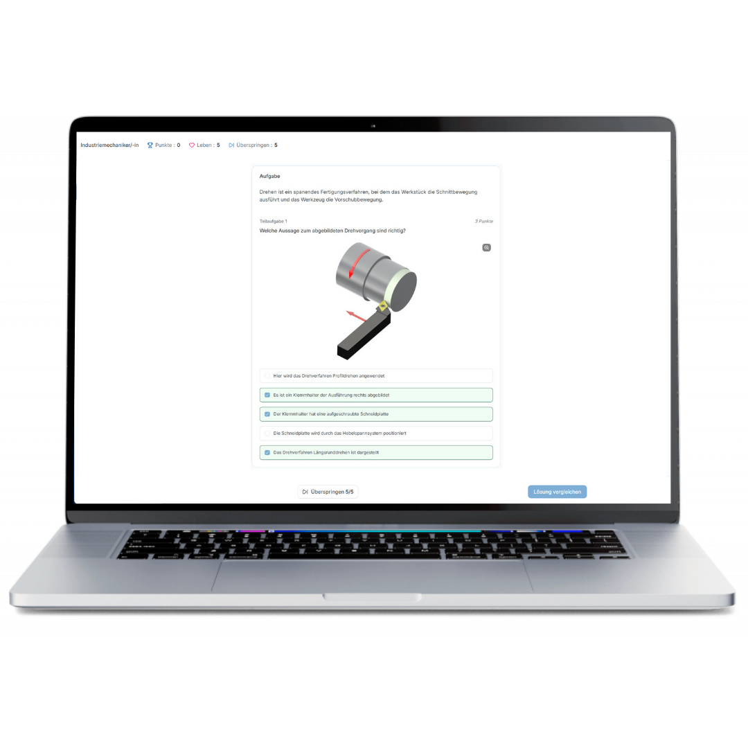 Laptop Dummy C-EXAMINATION_überarbeitet Beispiel einer Drag-and-Drop-Aufgabe zum Thema Fräsen