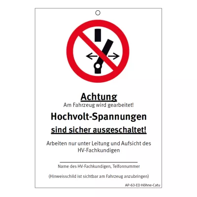 CATU Hinweisschild 