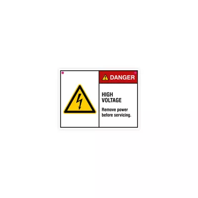 Warnschild "Danger - High Voltage" 