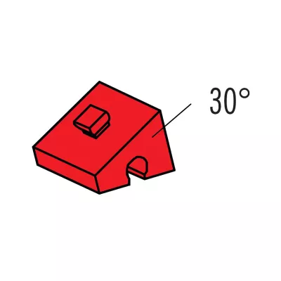 Winkelstein 30° gleichschenklig rot 