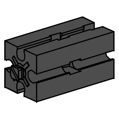 Baustein 30 mm, schwarz mit Bohrung 