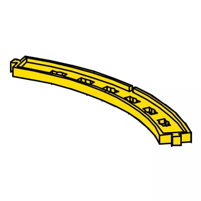Bogenstück 60°, gelb 