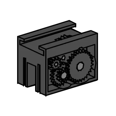 Hubgetriebe/Zahnstangengetriebe m 0,5 schwarz 