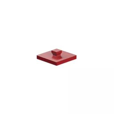 Bauplatte 15x15 mm, rot mit Zapfen 15x15 mm