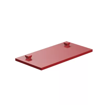 Bauplatte 30x60 mm, rot mit Zapfen 30x60 mm